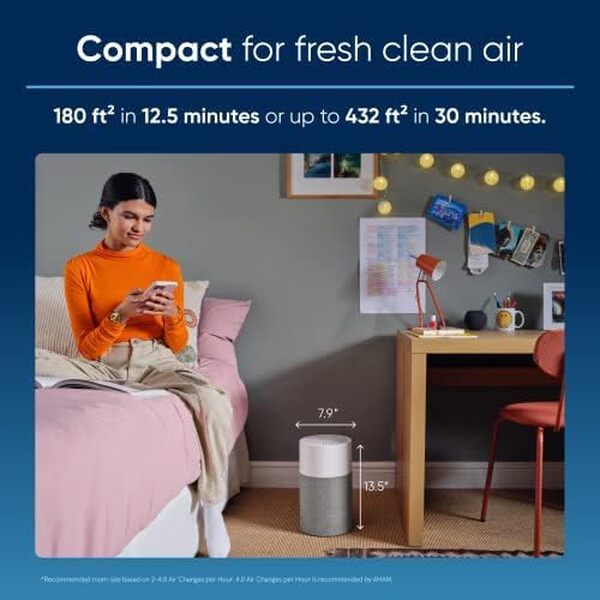 BLUEAIR Blue Pure 511 Purificateur d’air pour petites pièces jusqu’à 38 m² – Silencieux, HEPASilent™ | Idéal maison, chambre, enfants | Poussière, allergènes, fumée, moisissures, poils d’animaux