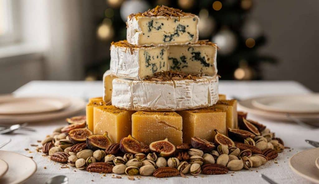Pièce montée de fromage pour les fêtes