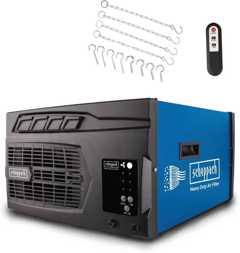 Test du scheppach HDA-14 : purificateur d'air puissant pour atelier