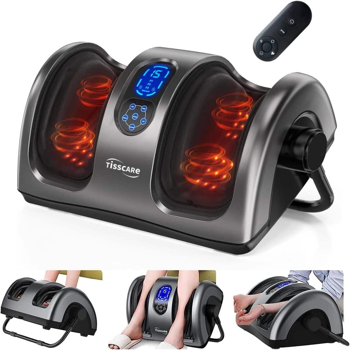 Test : tisscare appareil de massage des pieds shiatsu chauffant et polyvalent