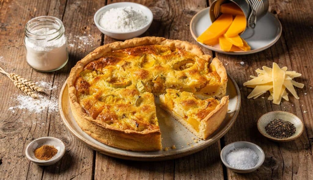 Quiche sans pâte à la courge et Beaufort