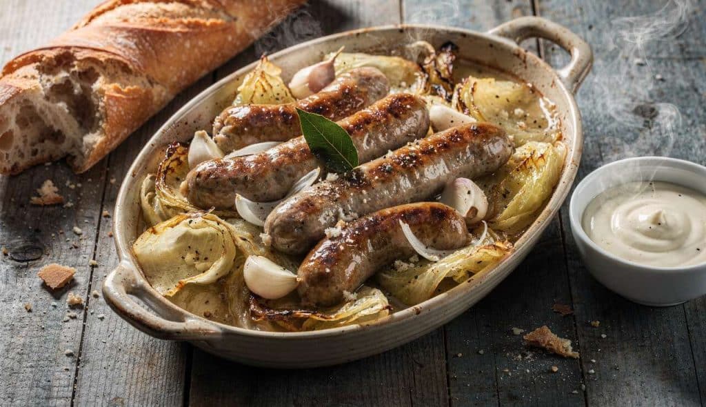 Diots au chou : recette à la sauce vin blanc et crème