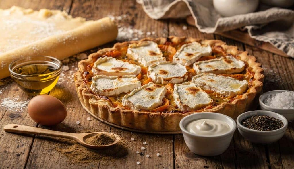 Tarte butternut et chèvre : recette savoureuse fait maison
