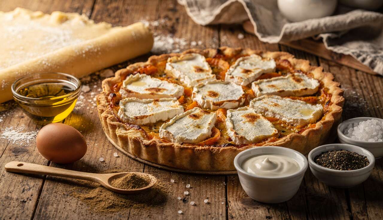 Tarte butternut et chèvre : recette savoureuse fait maison