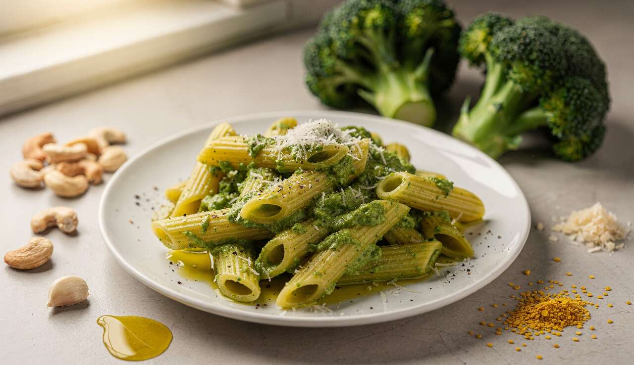 Tortiglioni au pesto de brocolis : recette savoureuse et saine