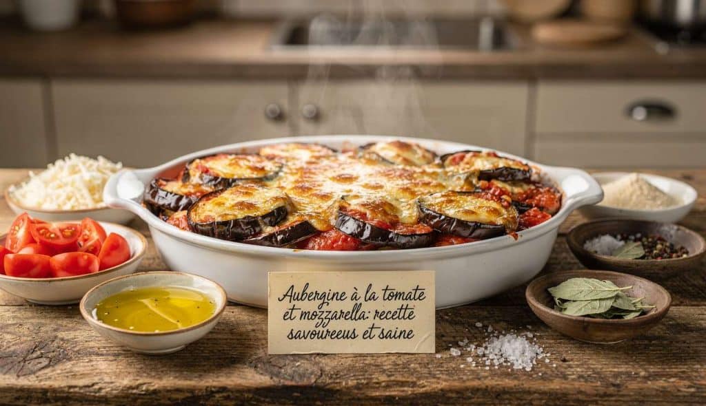 Aubergine à la tomate et mozzarella : recette savoureuse et saine