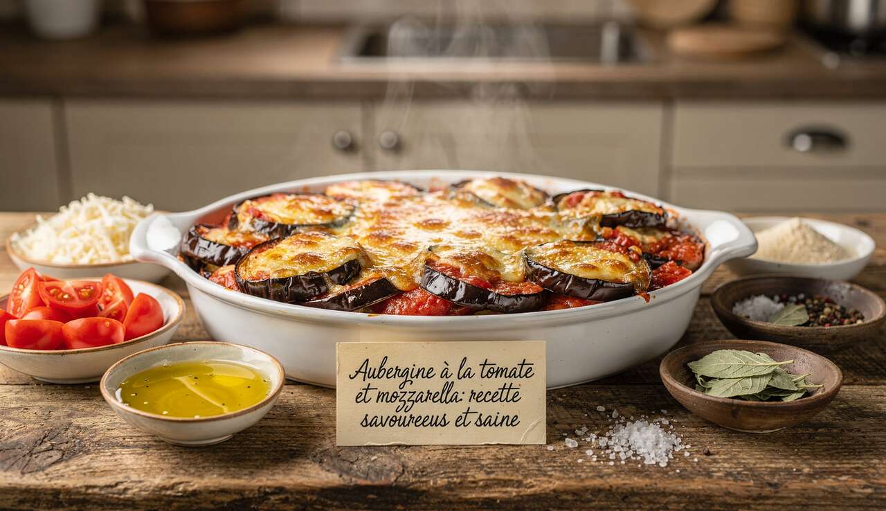 Aubergine à la tomate et mozzarella : recette savoureuse et saine