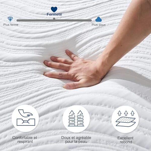Découvrez le matelas Hiimgo 160x200 avec mousse mémoire et 7 zones de confort : un allié incontournable pour un sommeil réparateur et confortable.