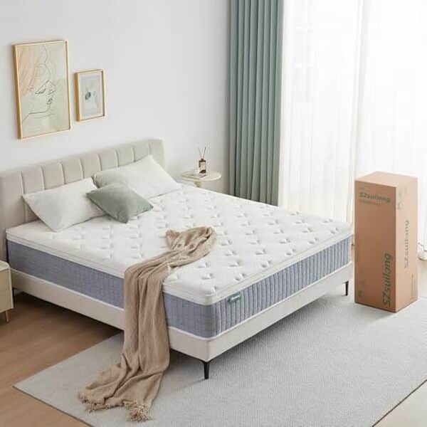 Découvrez notre test complet du matelas SZsuilong hybride 140x190 cm : évaluation du confort, de la fermeté et de la qualité pour un sommeil réparateur