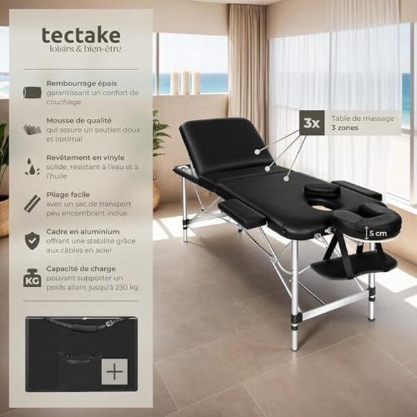 Découvrez notre test détaillé sur la table de massage pliante TecTake 3 zones en aluminium : ergonomie, robustesse et conseils d'utilisation pour faire le meilleur choix.