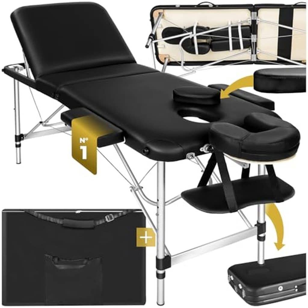 Test : table de massage pliante TecTake 3 zones en aluminium