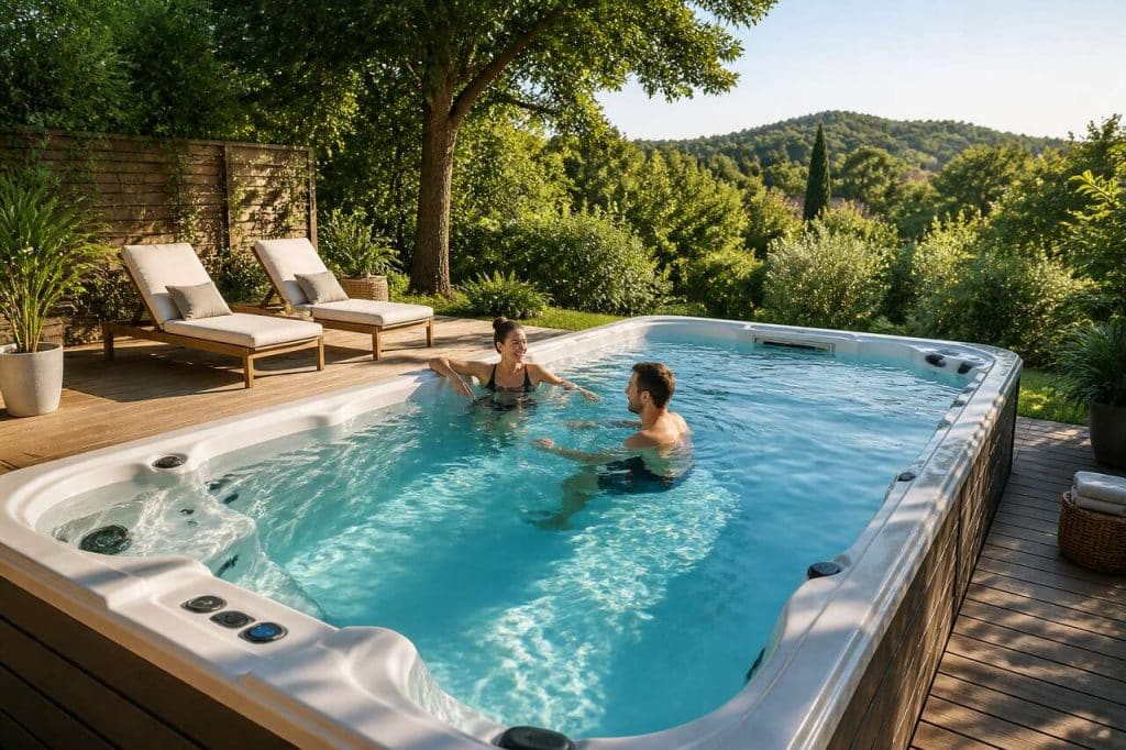 Avantages d'un spa de nage extérieur : bien-être et détente