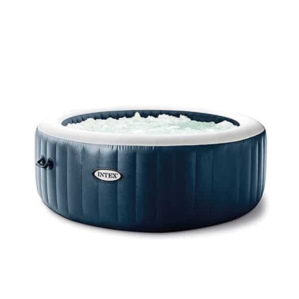 Découvrez notre avis détaillé sur le spa Intex Pure Spa Blue Navy : confort, performances et caractéristiques du modèle 4 places avec appui-tête intégré.
