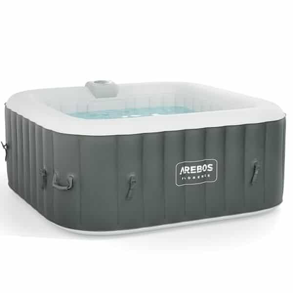 Découvrez notre test complet du spa gonflable carré Arebos pour 4 personnes avec 100 jets massage : caractéristiques, avantages et verdict d'achat. 
