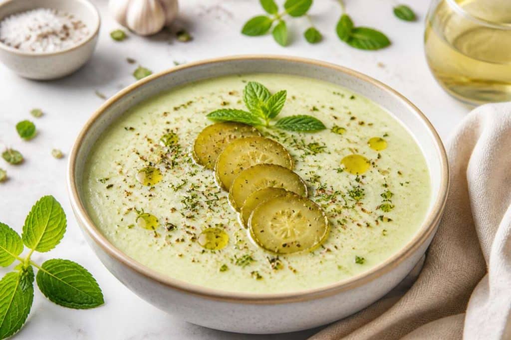 Soupe de concombre froide au yaourt : recette fraîche et légère