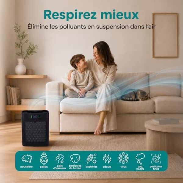 Découvrez notre test détaillé du purificateur d'air SereneLife HEPA : performances, contrôle intelligent et niveau sonore ultra discret pour une maison saine et paisible.