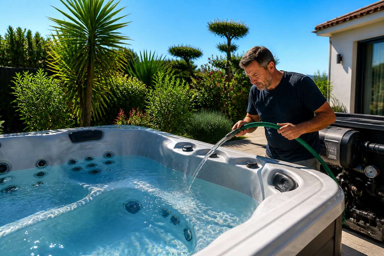 Remplir le spa au bon niveau et éviter les poches d’air Remplir le spa au bon niveau et éviter les poches d’air
