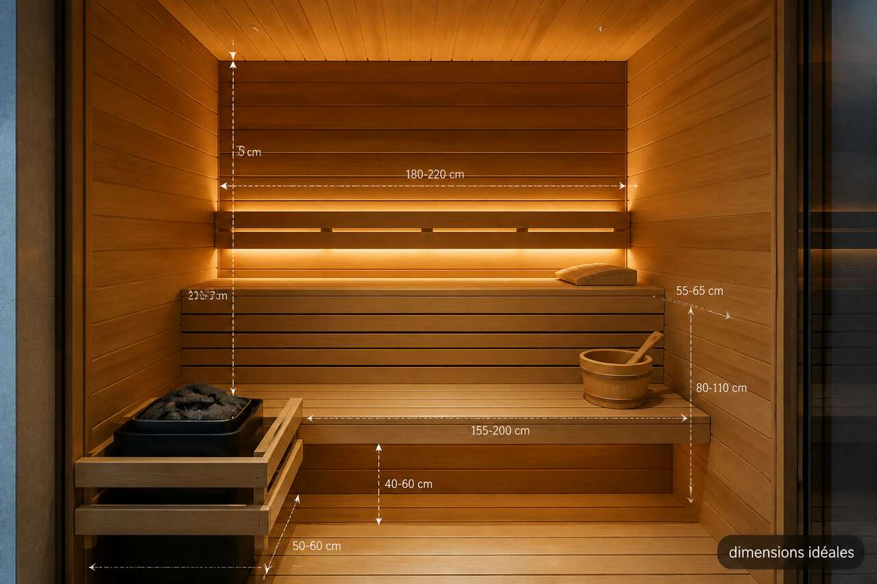 Dimensions idéales pour un sauna : guide complet