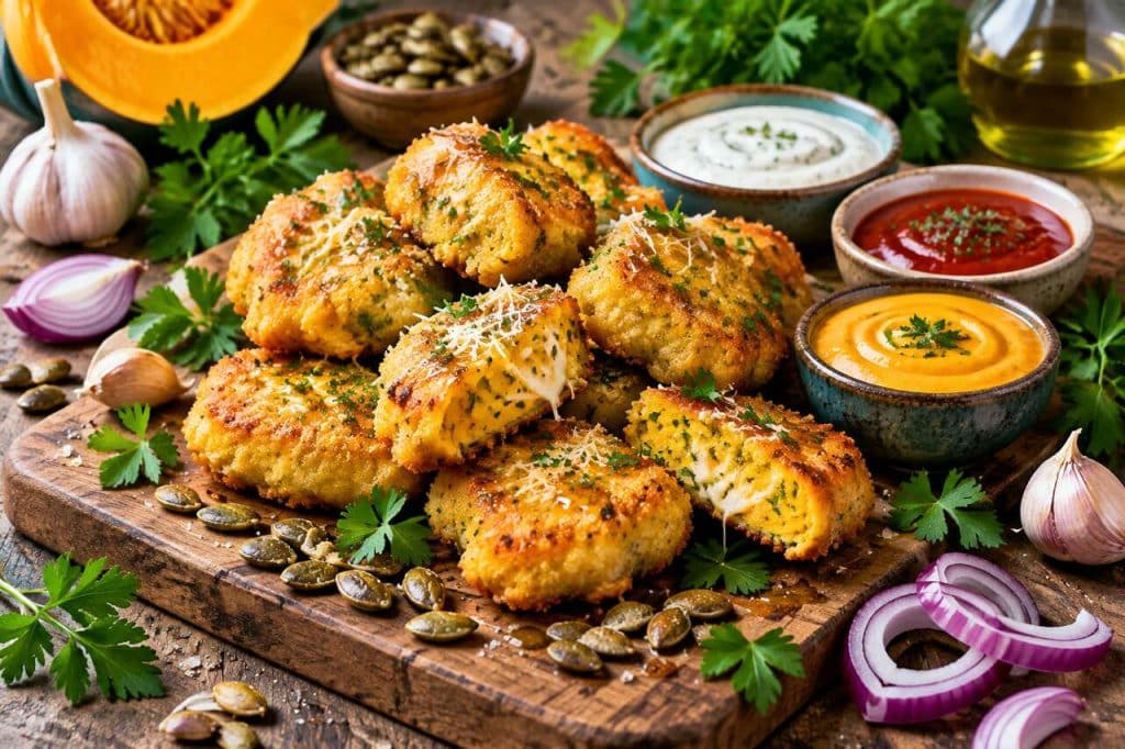 Nuggets végétariens au fromage et potiron : recette savoureuse