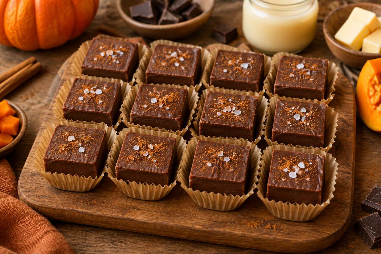 Fudge au chocolat et purée de potiron rapide : recette gourmande